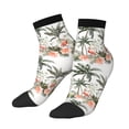 thumbnail image 2 of Bingfone Flamingo Palm Trees Design Patterned Men'S Women'S Casual Cotton Socks, 2 of 9