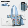 thumbnail image 5 of Teacher Tote Bag,Basset Hound Dog and Flower Teacher Utility Tote Bag,Large Work Tote Bags for Women with Multiple Pockets,Top Zipper Closure,13.8x10.6x6.7 Inch, 5 of 5