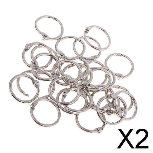 2x1 0/20/30 juegos libro pequeño carpeta de hojas sueltas anillos llavero 14mm 2 piezas