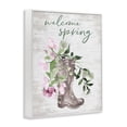 thumbnail image 2 of Welcome Spring Seasonal Rain Boots Flower Arrangement White Framed Giclee Art, 11 x 14, 2 of 7