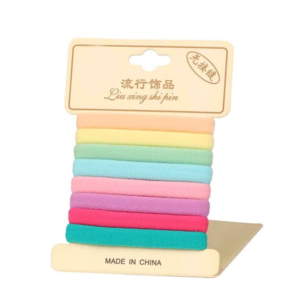 Guardurnaity KOGOTA 8 unids/set banda elástica sólida para el cabello para mujer y niña, lazo de cuerda para el cabello, banda de goma, tocado Ropa, zapatos y accesorios Miscelánea 3