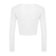 thumbnail image 5 of Weikingp Crop Tops For Women Shirts for Teens Girls Long Sleeve Workout Tops For Women Deep V Short Sleeved T Shirt Pure Seductive Style Casual Women's Wear, 5 of 9