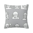thumbnail image 1 of ZICANCN Facial Expression Decorative Throw Pillow Covers, Bed Couch Sofa Decorative Knit Pillow Covers for Living Room Farmhouse 24"x24", 1 of 8