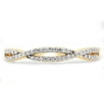 thumbnail image 2 of 1/10 ct. t.w Round Cut Lab Created Moissanite Diamond Cross-Over Infinity Twist Band Ring For Women In 14K Solid Yellow Gold (G-H Color, VVS1 Clarity, 0.10 Cttw)-7, 2 of 8