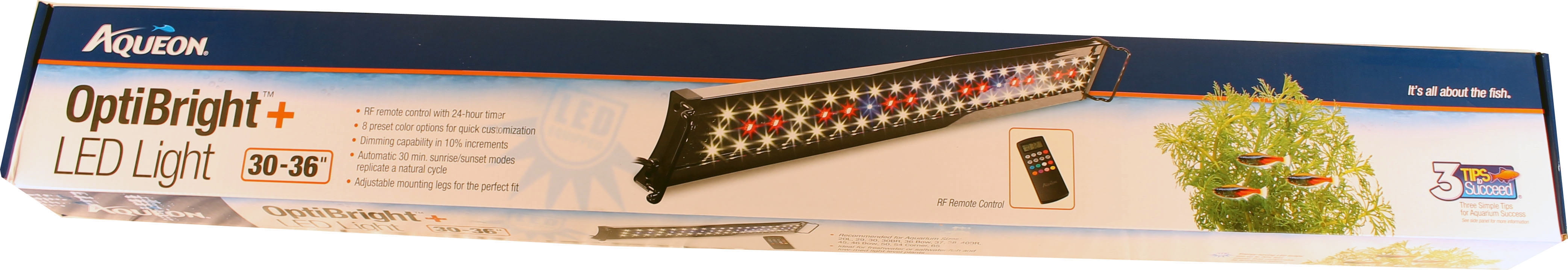 Aqueon ProductsGlassAqueon Optibright Plus Led Light Fixture 3036 In