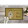 thumbnail image 2 of Afghan Hound Spoiled Dog Lives Here Door Mat, 2 of 2
