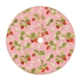 thumbnail image 2 of Halloween Christmas Tree Skirt - Cute Strawberry Bouquet 36 Inches Christmas Tree Skirt for Halloween Holiday Indoor Home Christmas Tree Decorations with Three Ribbons, 2 of 7