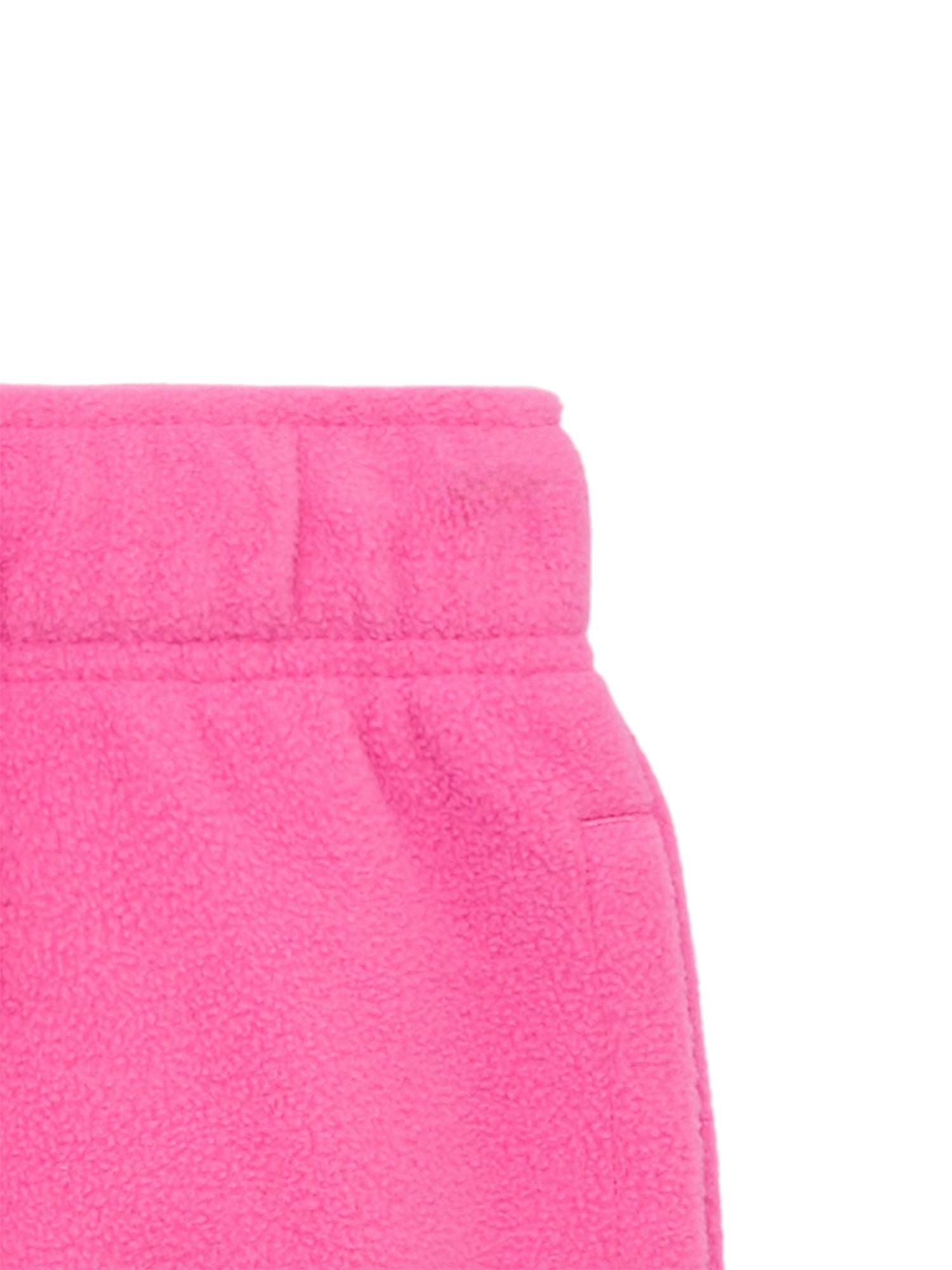 Wonder Nation Girls Fleece Hooded Jacket and Wide Leg Pants Set, 2-Piece, Sizes 4-18