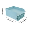 thumbnail image 2 of FUEENIRVA 3Pcs Green Desktop Storage Shelf Multi Purpose ABS Material for Office File Storage, 2 of 8