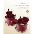 thumbnail image 3 of Eastar Bongo Drums 6” and 7” Congas Drums for Kids Adults Beginners Professional Wood Percussion Instrument with Bag and Tuning Wrench, Red, 3 of 9