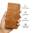thumbnail image 7 of RadEnergy EMF Blocking Genuine Leather Wallet Phone Case with Card Holder for Samsung Galaxy, Anti Radiation EMF Protection, Radiation Blocker Cell Phone Wallet Case (Brown, for Galaxy S24 FE), 7 of 7