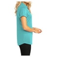 thumbnail image 3 of Yellow Rooster Women's Digi Heather Performance Polo T-Shirt Pink Bloom XS, 3 of 4