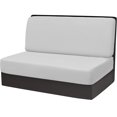 thumbnail image 1 of Plush Van Sofa Cushion Cover 2-Piece Short Velvet Dustproof Cat Scratch Resistant for Restaurant Booths (Light gray,Universal code), 1 of 12