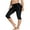 Black, variant on Women's High Waisted Skirted Swim Shorts Cropped Capri Surf Leggings Wetsuit Pants UV Boardshorts