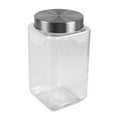 thumbnail image 4 of Home Basics Glass Jar Square Large, Clear, 4 of 5
