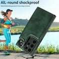 thumbnail image 2 of Decase Wallet Case for Samsung Galaxy A32 5G,Premium PU Leather Back Card Slots Kickstand Minimalist Shockproof Slim Phone Cover with Magnetic Closure & Hand Ring,for Samsung A32 5G,green, 2 of 7