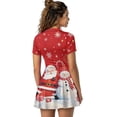 thumbnail image 2 of Chririnla Happy Santa Claus Snowman Tennis Dress for Women Collared Golf Athletic Dresses Christmas Short Sleeve Midi Dress with Inner Shorts&Pockets Workout Pickleball Outfit, 2 of 7