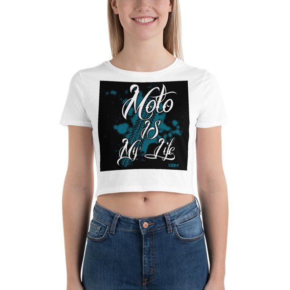 Moto Is My Life Crop Tee