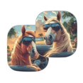 thumbnail image 2 of Yuyamidu 2 Pcs Horse Car Sun Shade Windshield Seaside Windshield Cover Car Accessories for Audo Truck Van Easy to Install Sun Visor for Car Windshield, 2 of 5