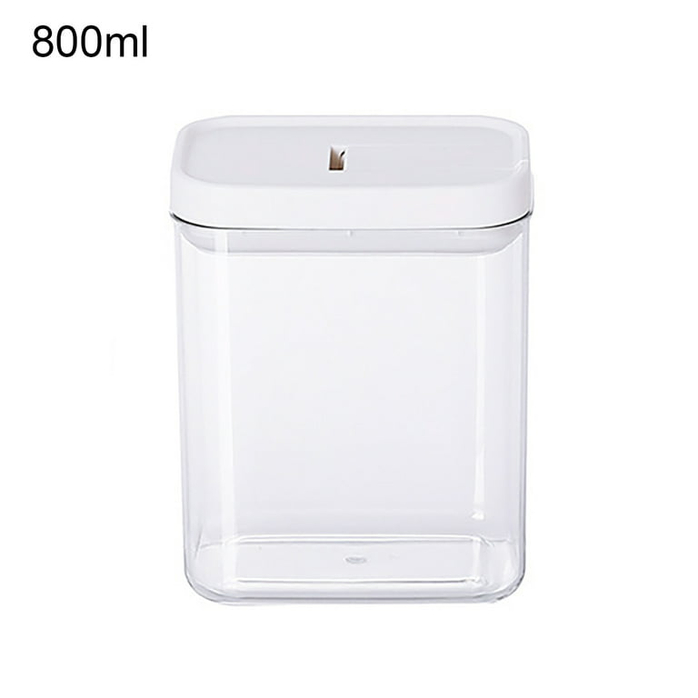 Cheer.US Airtight Plastic Canister with Lids Food Storage Jar Square -  Storage Container with Clear Preserving Seal Wire Clip Fastening for  Kitchen Canning for Cereal,Pasta,Sugar,Beans,Spice 