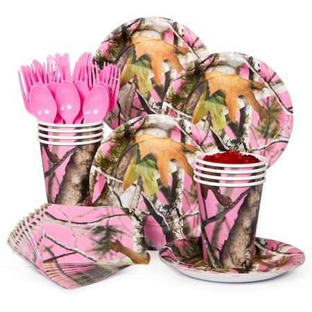 Pink Camo  Standard Kit Serves 8 Party  Supplies  