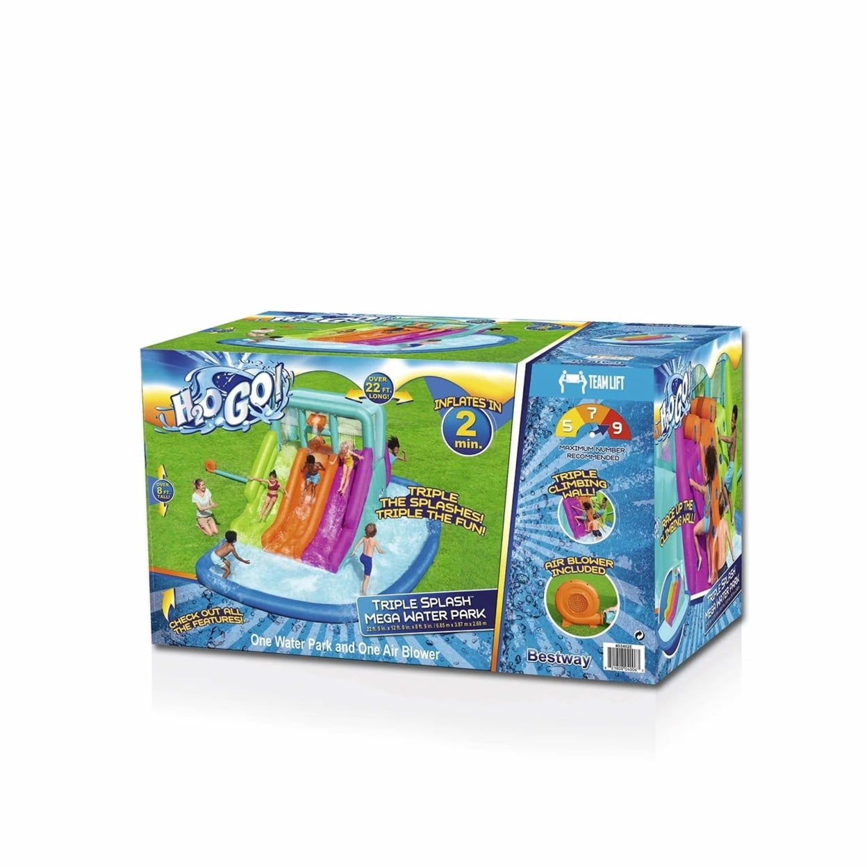 H2OGO! Triple Splash Kids Inflatable Water Park - 22'