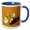 Blue/White, variant on 3drose, Imperial Sand Dunes Recreation Area, Ca. Brown-eyed Primrose Flowers., 15oz Two-tone Yellow Mug