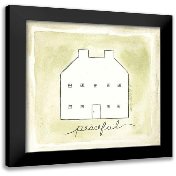 Shamp, Cindy 20x20 Black Modern Framed Museum Art Print Titled - Peaceful
