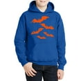 thumbnail image 2 of Awkward Styles Halloween Hoodies for Kids Girls Boys Orange Bats Hooded Youth Sweatshirt, 2 of 5