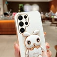 thumbnail image 2 of Compatible with Samsung Galaxy A14 Cute Plating Case with Kicktand Cartoon Shockproof Case-Gray, 2 of 6