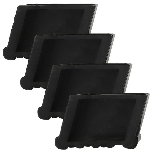 4pcs Black Rubber Ladder Feet Pads for Step Ladder Protect Floors Non-slip Durable 0.5in Thick