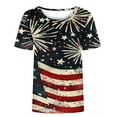 thumbnail image 4 of GERsome American Flag T-Shirts for Women Short Sleeve Crew Neck 4th of July USA Patriotic Graphic Tees Summer Loose Fit Pullover Tops S-2XL, 4 of 4