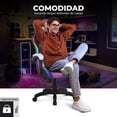 thumbnail image 2 of Silla Gamer Playfever Delta Luz Rgb Ergonomica Reclinable, 2 of 7