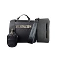thumbnail image 1 of Combo Steve Madden Bolsa Bevelyn Black Stones y Cartera Zipee Dark, 1 of 5