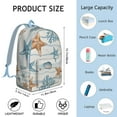 thumbnail image 5 of Seaside Creature Cartoon Backpack for Teens, Waterproof Durable Bookbag with Nautical Sand & Ocean Life Theme, Lightweight and Multi-pocket for Daily Use, 5 of 5