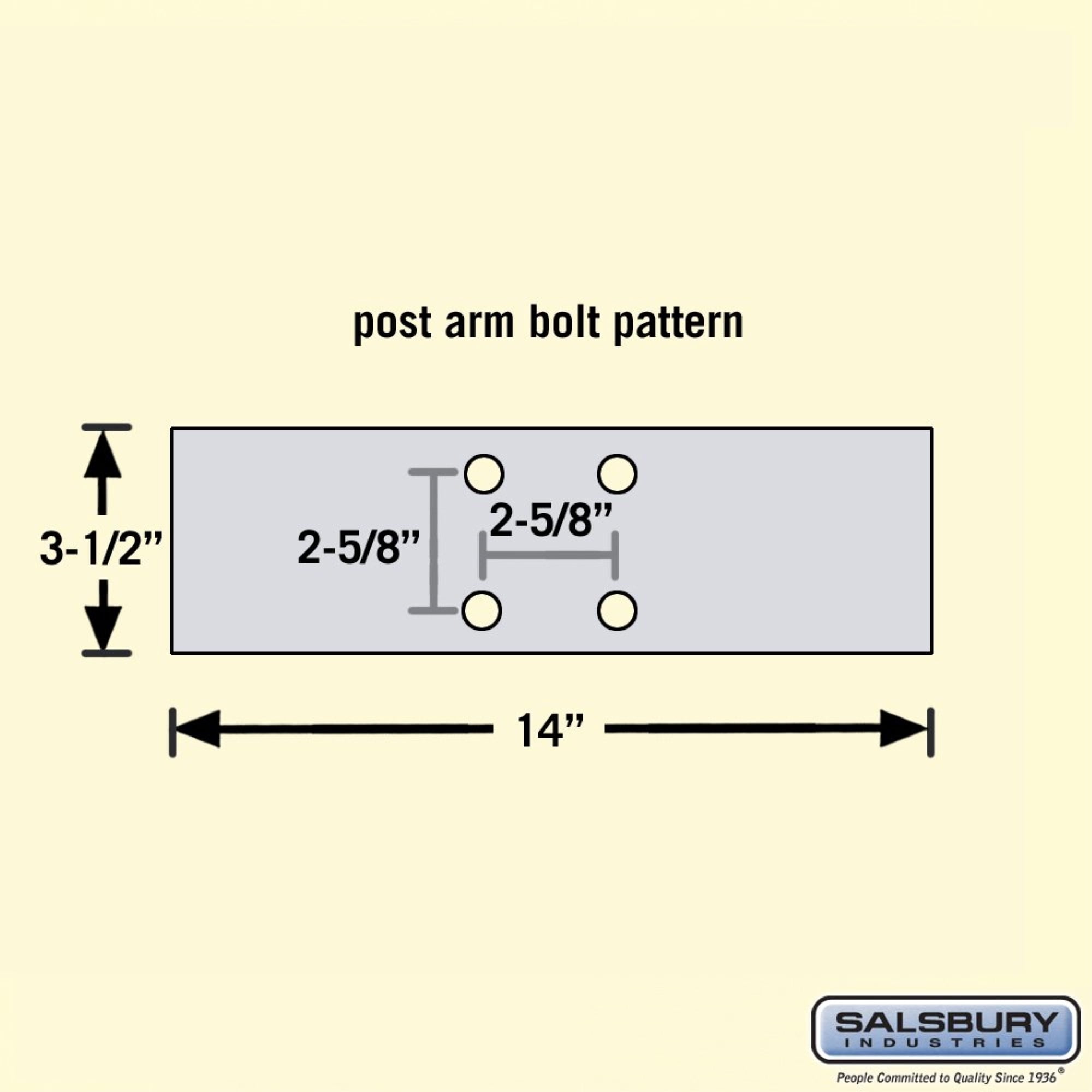 Salsbury Industries Deluxe Mailbox Post, 1-Sided, In-Ground Mounted