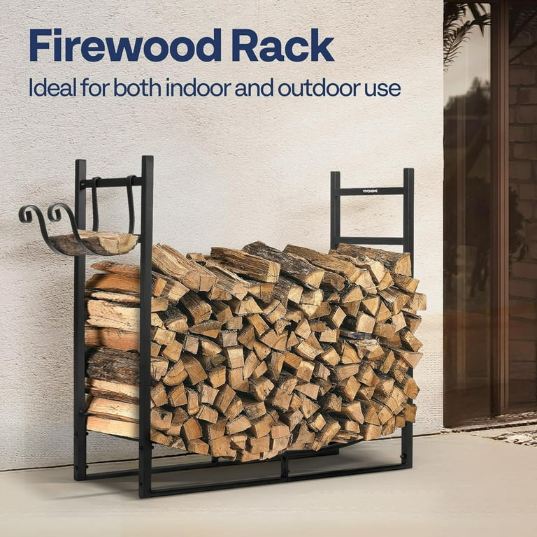SPECSTAR 3ft Firewood Log Rack, Heavy Duty Indoor Outdoor Wood