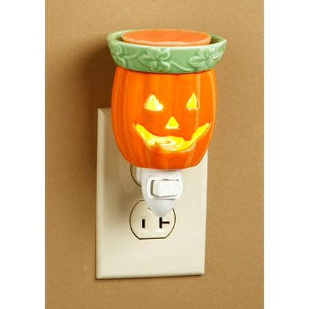 Flowers Wax Lantern - Ceramic Plug-In Wax Warmer: Jack-o'-Lantern Design