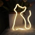 thumbnail image 4 of LED Kitty Neon Light | USB & Battery Powered | Flexible Placement | 7x9in White Plastic | Energy Saving LED | Safe Durable Design | Cute Cat Shape Ambient Decor Lamp for Bedroom Party adults Room, 4 of 6