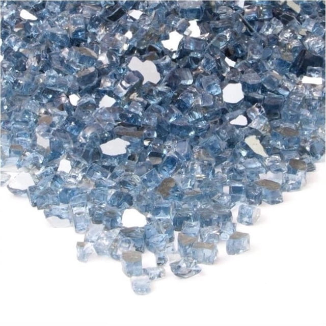 Afuera Living Contemporary Fire Glass in Blue