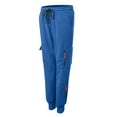 thumbnail image 6 of YDFCWXW Womens Joggers Pants with Pockets Lightweight Outdoor Elastic High Waisted Cargo Pants Soft Y2k Workout Sweatpants (Blue, M), 6 of 7