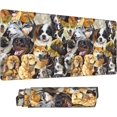 thumbnail image 2 of Desk Mat,Cute Dogs Heads Extended Gaming Mouse Pad for Office Work & Game,Computer Keyboard Mouse Mat Desk Non-Slip Rubber Base Large Mousepad with Stitched Edges, 31.5x15.7inch, 2 of 6