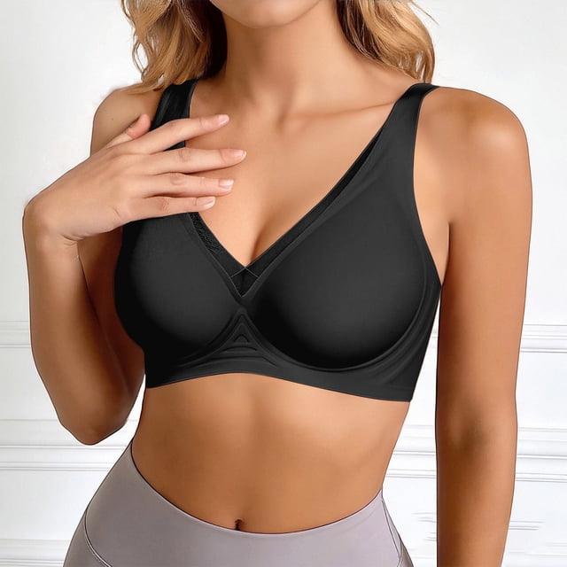Seamless Wireless Soft Comfort Unlined T Shirt Bra for Everyday Wear Silkier Support No Show Underneath
