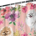 thumbnail image 3 of Pomeranian Dogs and Pioneer Flower Shower Curtain 36"x72" ,Bathroom Decorative Shower Curtains Set with 12 Hooks,Modern Waterproof Washable Shower Curtain, 3 of 6