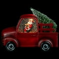thumbnail image 6 of Northlight LED Lighted Santa in Red Retro Truck with Christmas Tree Snow Globe - 9", 6 of 8