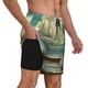 thumbnail image 2 of Balery Serene Coastal Blue Sky Bañador para hombre, shorts de playa de secado rápido con entrepierna y forro de compresión-Large, 2 of 6