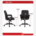 thumbnail image 2 of BestOffice Ergonomic Office Chair, Lumbar Support, Adjustable Height with Armrests for Adults(Black), 2 of 7