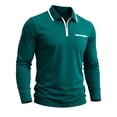 thumbnail image 4 of Lanyiu Mens Golf Shirt Quarter Zip Long Sleeve Collared Shirt with Pocket Classic Casual Shirts, 4 of 6