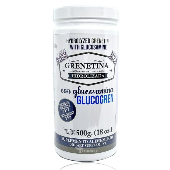 Grenetina Hidrolizada con Glucosamina y Omega 3,6 y 9 500 Grs Pretty Bee. PRETTY BEEÂ PRETTYBEEGRENETINAGLUCOSAMINA