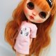thumbnail image 2 of Lindo Camiseta de Vacaciones Traje de Vestir Accesorios DIY Dressup para Blythe Acción Escala 1/6 Rosado Baoblaze Doll Casual Outfit, 2 of 8